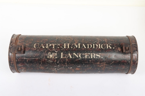 5th Royal Irish Lancers Officers Lance Cap Plume Tin
