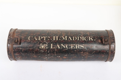 5th Royal Irish Lancers Officers Lance Cap Plume Tin