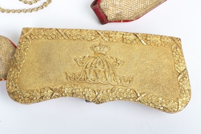 9th Queens Royal Lancers Officers Full Dress Pouch Belt - 2