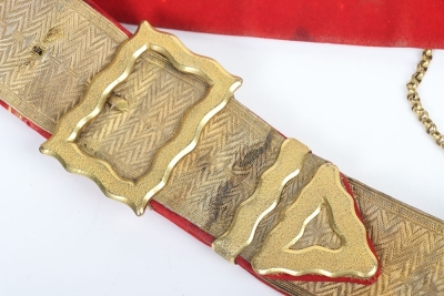 9th Queens Royal Lancers Officers Full Dress Pouch Belt - 3