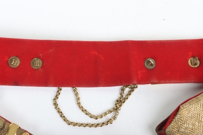 9th Queens Royal Lancers Officers Full Dress Pouch Belt - 4