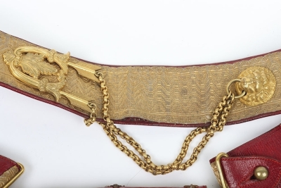 18th Hussars Officers Full Dress Pouch Belt & Pouch - 4