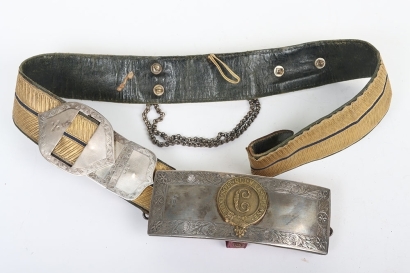 16th The Queens Lancers Officers Full Dress Pouch Belt