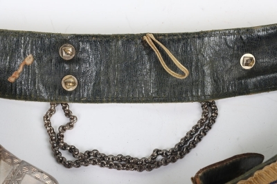 16th The Queens Lancers Officers Full Dress Pouch Belt - 5
