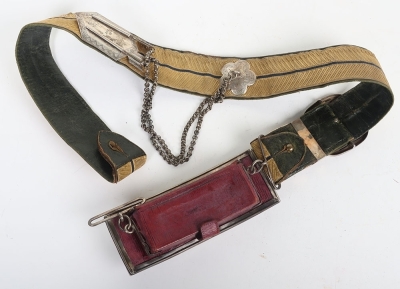 16th The Queens Lancers Officers Full Dress Pouch Belt - 6