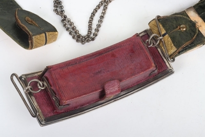 16th The Queens Lancers Officers Full Dress Pouch Belt - 8