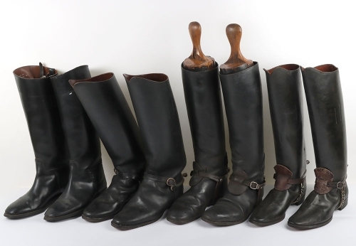 4 Pairs of cavalry Officers Riding Boots