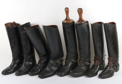 4 Pairs of cavalry Officers Riding Boots