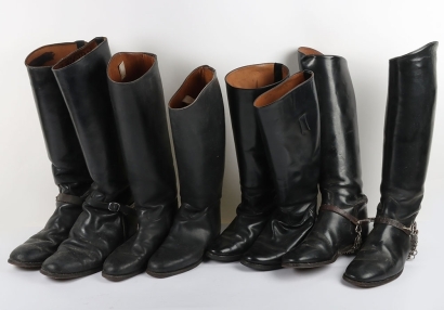 4 Pairs of cavalry Officers Riding Boots
