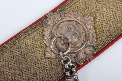 Derbyshire Yeomanry Officers Full Dress Pouch Belt. - 3