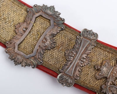 Derbyshire Yeomanry Officers Full Dress Pouch Belt. - 4