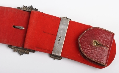 Derbyshire Yeomanry Officers Full Dress Pouch Belt. - 7
