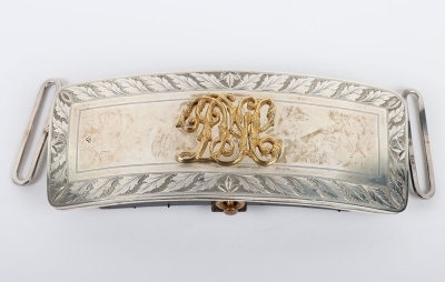 Derbyshire Yeomanry Officers Full Dress Pouch Belt. - 9