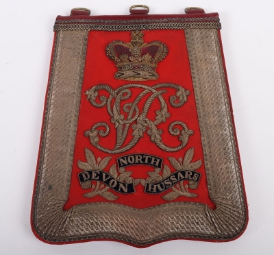 North Devon Yeomanry Cavalry Full Dress Sabretache, - 5
