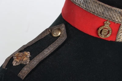 Essex Yeomanry Officers Full Dress Tunic, Pouch & Waist Belts. - 2