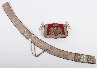 Lancashire Hussars Yeomanry Officers Pouch belt & Pouch