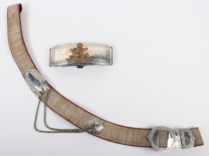 Leicestershire Yeomanry post 1870 Officers Full Dress Pouch & Pouch Belts.