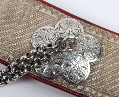 Leicestershire Yeomanry post 1870 Officers Full Dress Pouch & Pouch Belts. - 2