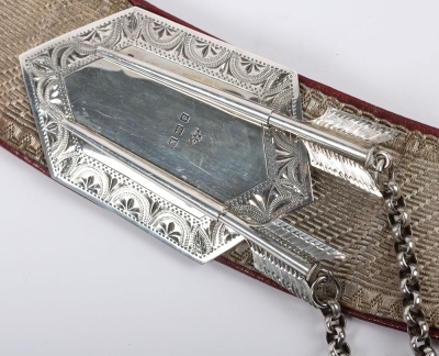 Leicestershire Yeomanry post 1870 Officers Full Dress Pouch & Pouch Belts. - 3