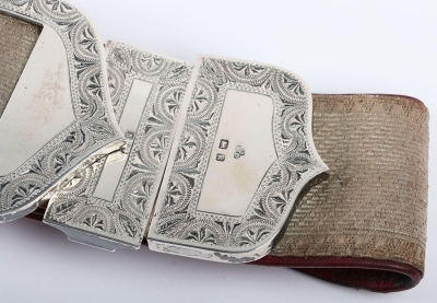 Leicestershire Yeomanry post 1870 Officers Full Dress Pouch & Pouch Belts. - 5