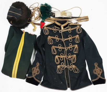 Middlesex Yeomanry Officers Full Dress Busby, Tunic & Pouch Belt.