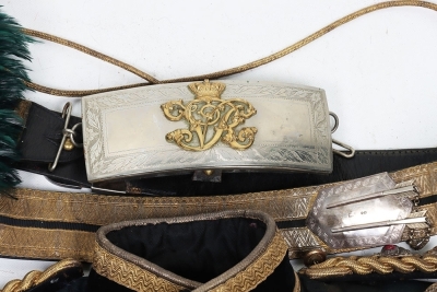 Middlesex Yeomanry Officers Full Dress Busby, Tunic & Pouch Belt. - 2