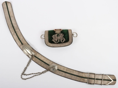 Buckinghamshire Hussars Yeomanry Pouch Belt and Full Dress Pouch.