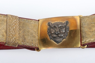 Shropshire Yeomanry Officers Full Dress Pouch Belt, Pouch and Waist Belt. - 7