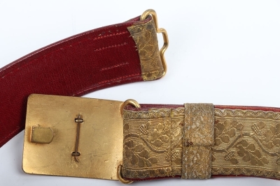 Shropshire Yeomanry Officers Full Dress Pouch Belt, Pouch and Waist Belt. - 8