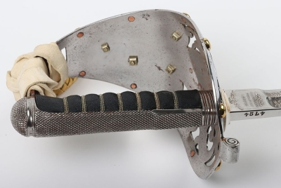 Shropshire Yeomanry Cavalry Officers Sword - 6