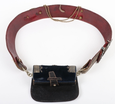 Staffordshire Yeomanry Officers Full Dress Pouch Belt & Pouch. - 6