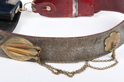 Staffordshire Yeomanry Officers Full Dress Pouch Belt & Pouch. - 8