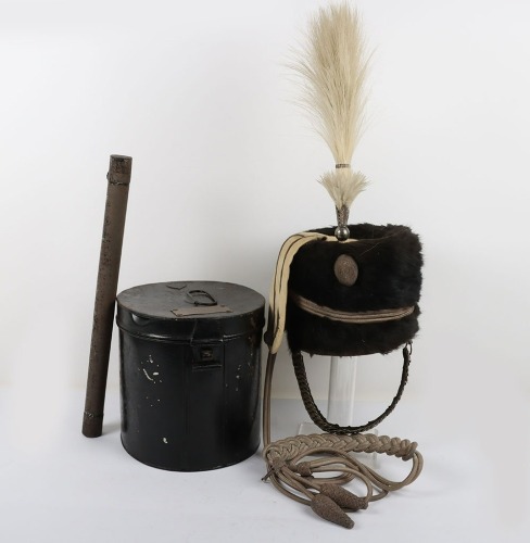 Warwickshire Hussars Yeomanry Named Officers Busby in Tin.