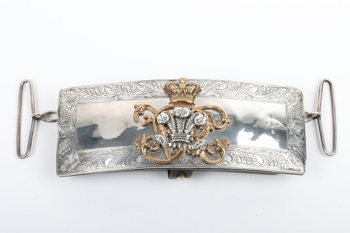 Prince of Wales Own Yeomanry Officers Full Dress Silver Pouch.