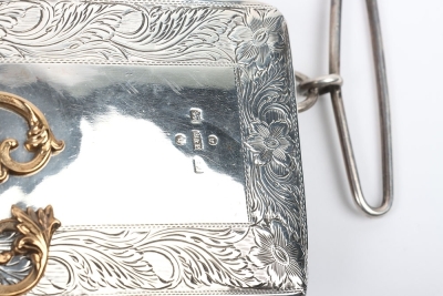 Prince of Wales Own Yeomanry Officers Full Dress Silver Pouch. - 2