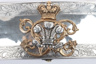 Prince of Wales Own Yeomanry Officers Full Dress Silver Pouch. - 3