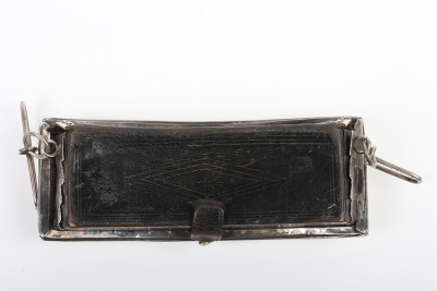 Prince of Wales Own Yeomanry Officers Full Dress Silver Pouch. - 4