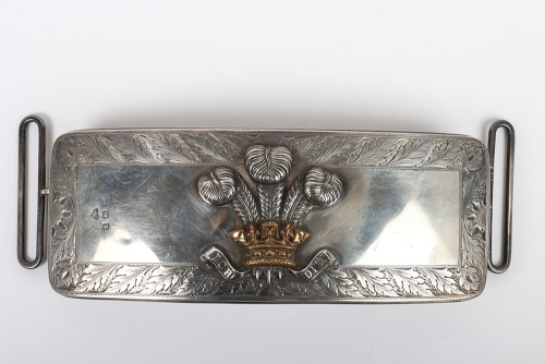 Prince of Wales Own Yeomanry Officers Full Dress Silver Pouch.