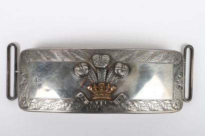Prince of Wales Own Yeomanry Officers Full Dress Silver Pouch.