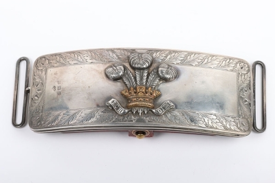 Prince of Wales Own Yeomanry Officers Full Dress Silver Pouch. - 2