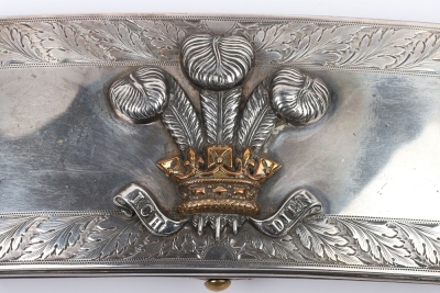 Prince of Wales Own Yeomanry Officers Full Dress Silver Pouch. - 4
