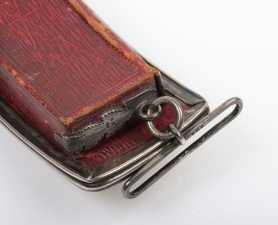 Prince of Wales Own Yeomanry Officers Full Dress Silver Pouch. - 7