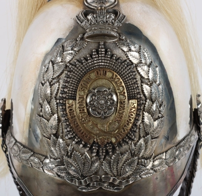 Yorkshire Dragoons Yeomanry Full Dress Helmet. - 2