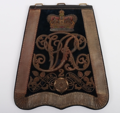 2nd West York Yeomanry Cavalry Full Dress Sabretache, - 3