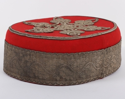 Yeomanry Cavalry Officers Scarlet Pill Box. - 3