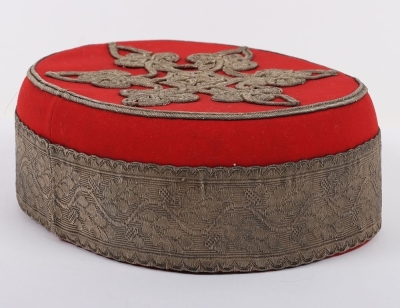 Yeomanry Cavalry Officers Scarlet Pill Box. - 4