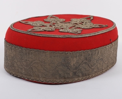 Yeomanry Cavalry Officers Scarlet Pill Box. - 5