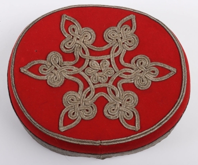 Yeomanry Cavalry Officers Scarlet Pill Box. - 6