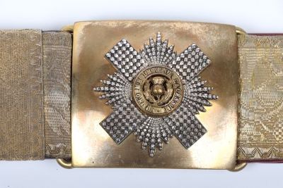 Royal Scots Officer's Full Dress Waist Belt. - 2