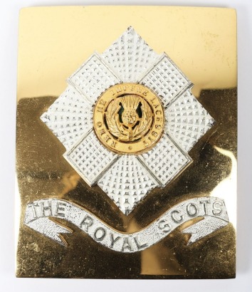 Royal Scots Officers Shoulder Belt Plate.